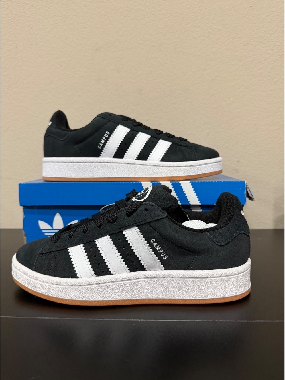 Size 5Y/6 Women - Adidas Campus 00s GS “Black White Gum”